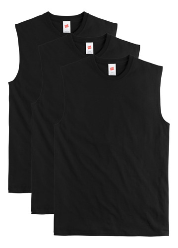 Hanes Mens Essentials T Pack, Poleras Sin Mangas De Algodó