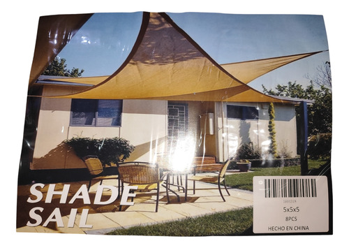 Toldo Vela Genérica 5x5 M Beige Retráctil Resistente