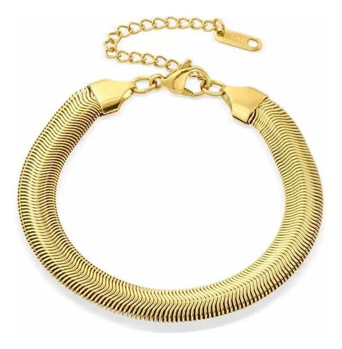 Pulsera Para Mujer Bañada En Oro Modelo Serpiente