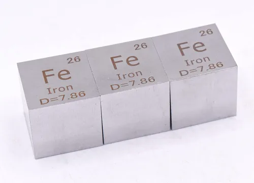 Cubo De Elemento Tabla Periodica 1 Hierro Para Enseñanza