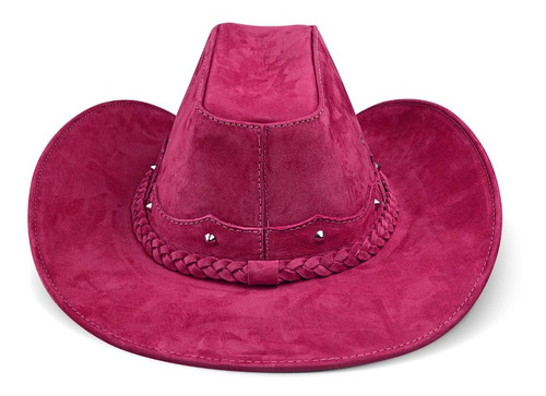 Imagem 5 de 8 de Chapeu Country Feminino Couro Legítimo Nobre Rodeio Cowgirl Chapéus Texano Americano Estrela Várias Cores