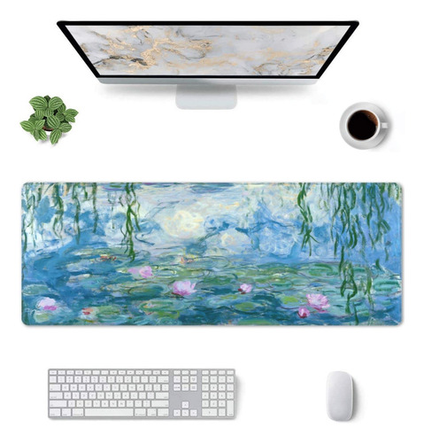 Monet - Alfombrilla Para Mouse De Lirios De Agua, Borde Cosi