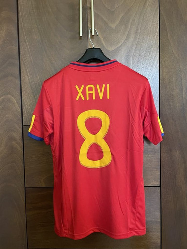 Jersey Fútbol Retro España Mundial 2010 Xavi Local