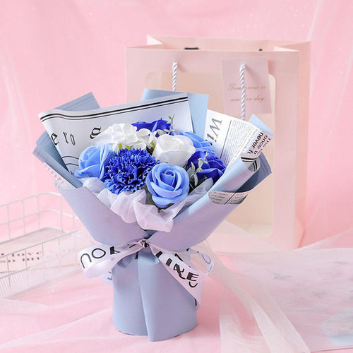 Ramo De Sorpresas De Flores De Jabón Para La Azul