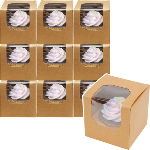 Qiqee Paquete De 60 Cajas Para Cupcakes Autoemergentes Indiv