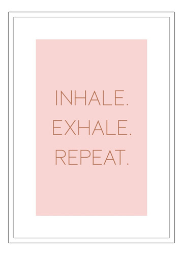 Lámina Inhale Exhale Decoración Minimalista Imprimible