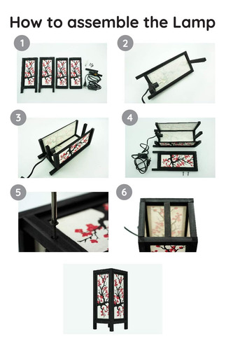 Lámpara Japonesa De Cabecera De Bayas Rojas, Lámpara De Mesa