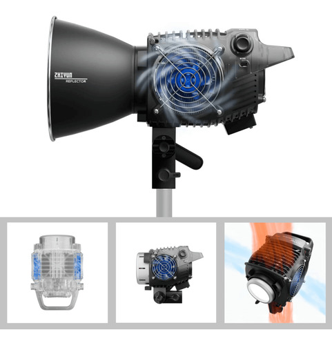 iluminador led de luz led Zhiyun Iluminación MOLUS B200 / PLB104 color blanco neutro con estructura Negro 220V