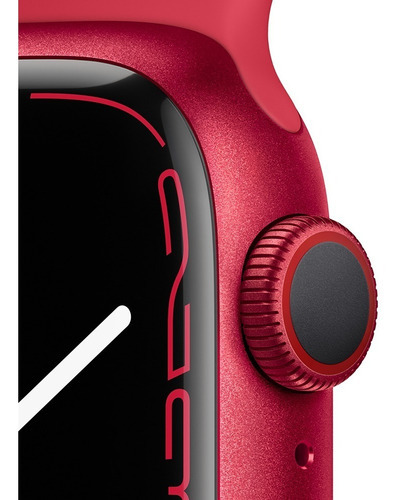 Imagen 3 de 9 de Apple Watch Series 7 (GPS + Cellular, 41mm) - Caja de aluminio (PRODUCT)RED - Correa deportiva (PRODUCT)RED