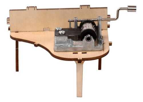 2 Diy Kit De Modelo De Piano De Madera Hecho A Mano Manivela