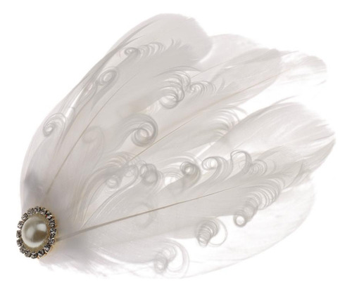 3 Paquete De 3-5 Tocados De Plumas Blancas, Tocado, 3 Piezas
