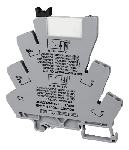 10x Rele Acoplador Interface Slim 24vcc 6a 1naf Connectwell