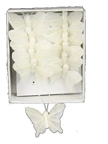 comprar Shinoda Design Center 12pc Butterfly Decor, 1 , Blanco