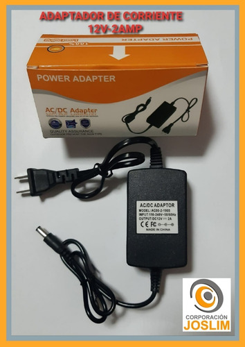 Imagen 2 de 2 de Adaptador Fuente De Poder 12v 1 Amp, Para Camaras