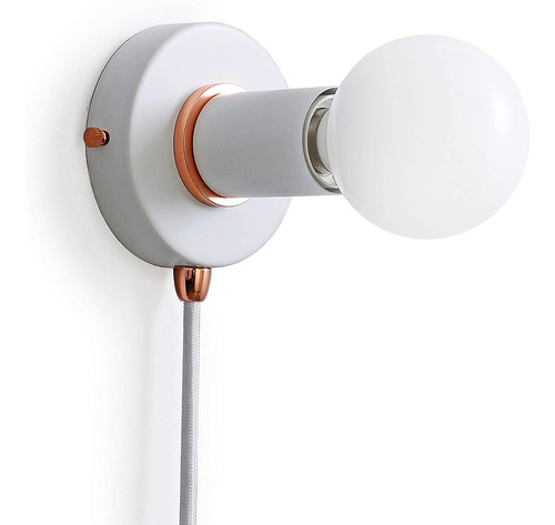 Brighttia Bw0005 - Lampara De Pared Con Anillo Simple, Blan