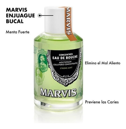 Pasta Dental Marvis Combo Dentífrico+cepillo+enjuague Bucal