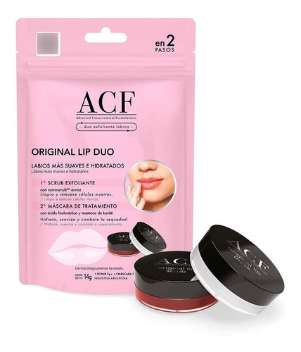 Acf Original Lip Duo Exfoliante + Mascara Hidratante Labial