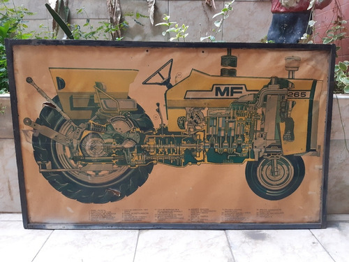 Antiguo Cartel Póster Publicitario Tractor Massey Ferguson