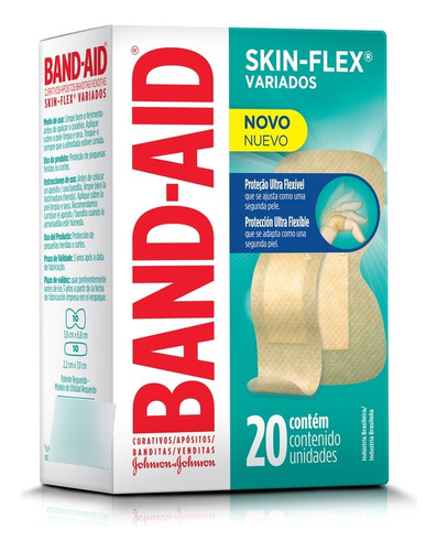 Band-aid Curitas Apositos Skin-flex Variados X20 Unidades