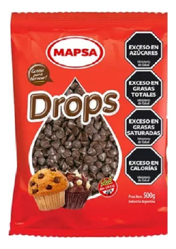 Chocolito Mapsa Drops Chips Semiamargo X500gr