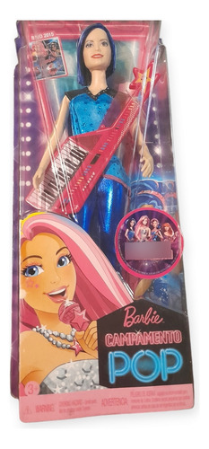 Muñeca Barbie 2014 Campamento Pop Teclado Más Disco Blue Ray