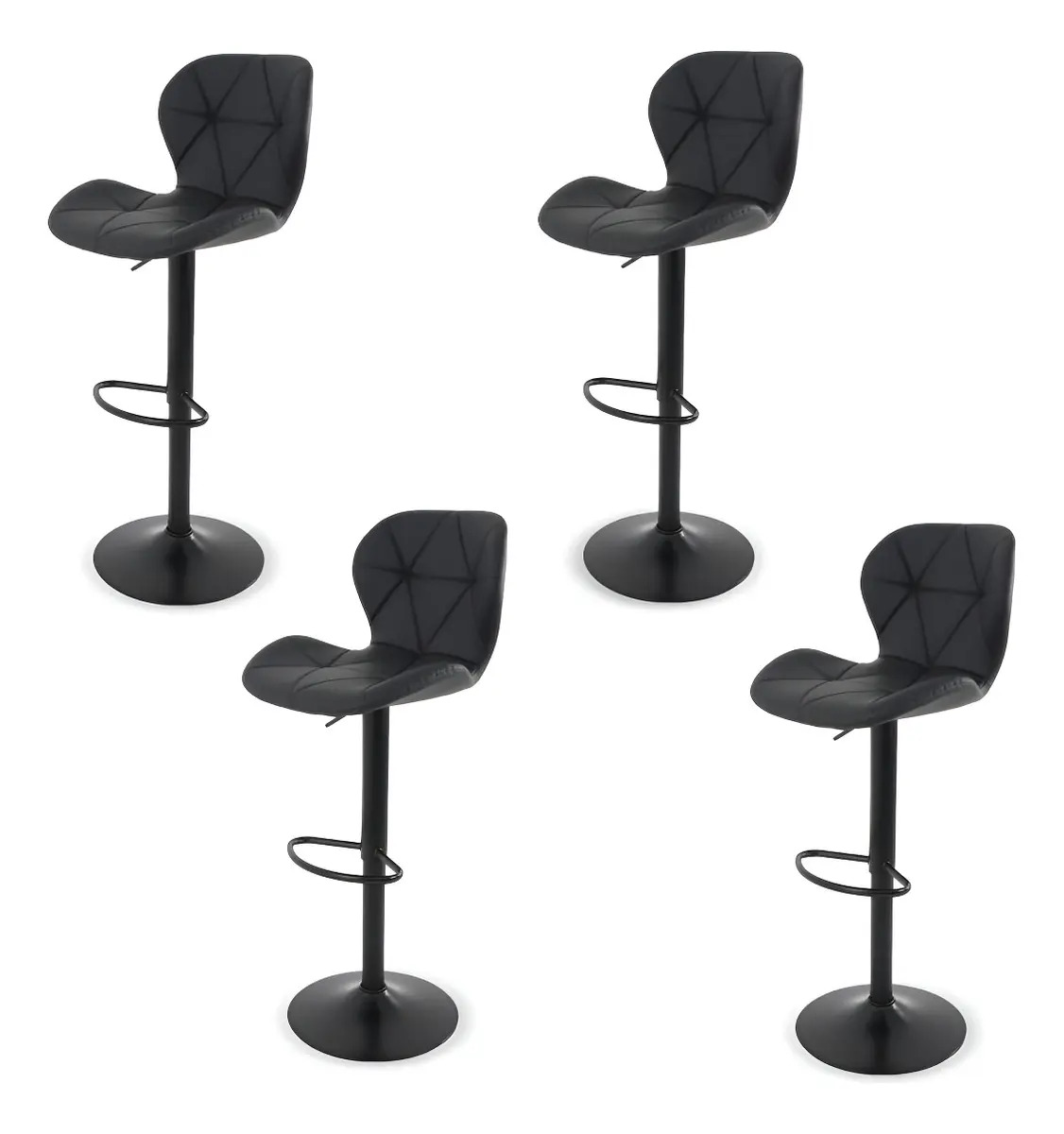 Silla De Bar Y Barra Jolbird De Cocina Moderno Con Respaldo Set 4 Pz