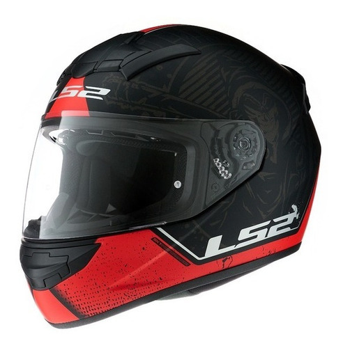 Casco Moto Integral Ls2 352 Street - En Teo Motos Color Negro Y Rojo Tamaño Del Casco M