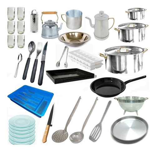 Set De Vajilla Completo Bazar 54 Pzs Bateria De Cocina