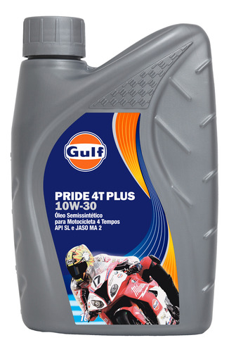 Óleo P/motor 4t Gulf Pride 4t Plus 10w30 Api-sl - Cx-24-1 L