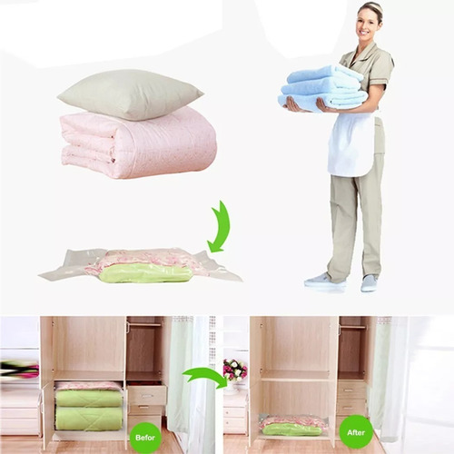 Bolsas Compresoras Al Vacío Ahorra Espacio Ropa 70 X 100cm