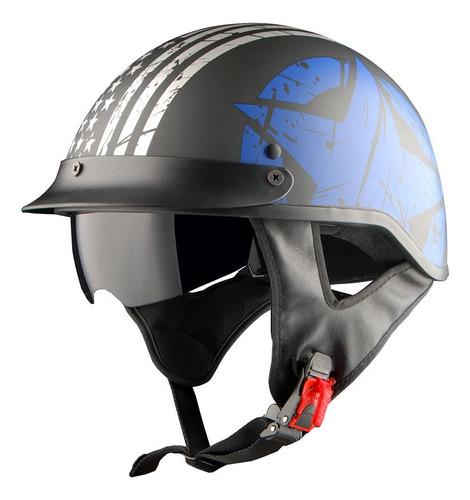 1storm Casco De Media Cara Para Motocicleta, Ciclomotor, Pil