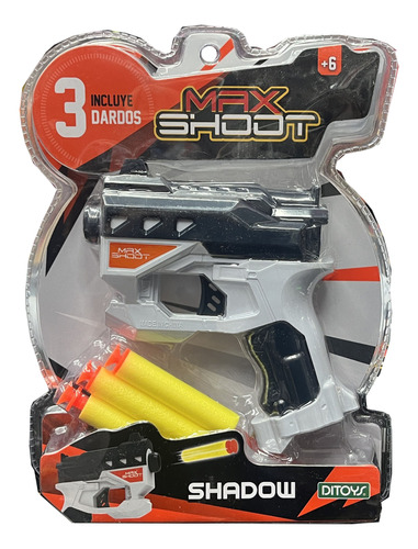 Pistola Max Shot Shadow Lanza Dardos Ditoys Cod 2647