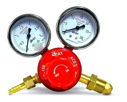 Regulador De Pressão P/ Cilindro Gás Acetileno - Brax Soldas