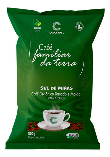 Café Familiar Da Terra Orgânico Torrado E Moído Coopfam 500g