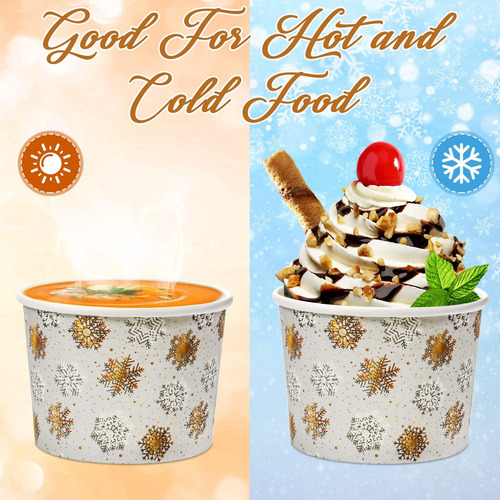 Potchen Vasos De Papel Para Helado Con Temática De Copo De N