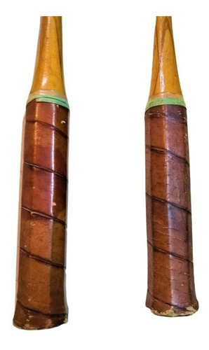 Imagen 5 de 6 de Dos Raquetas De Bádminton Vintage_de Madera_marca Artis.