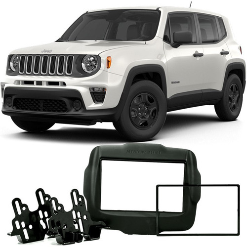 Moldura Radio 2din Jeep Renegade 2015 A 2022 Dvd Jp/ch Preta