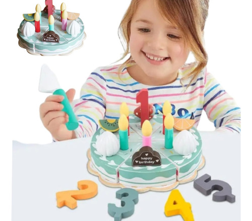 Juguete De Madera Torta De Cumpleaños Para Niños