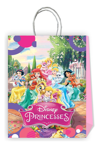 Pack 6 Bolsas De Papel Sorpresa Cumpleaños  Princesas Disney