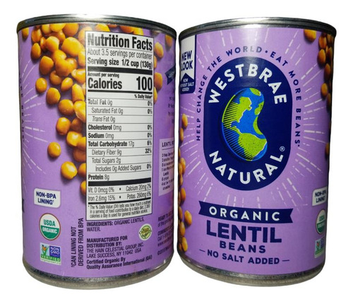 Frijol Vegano Marca Westbrae Natural