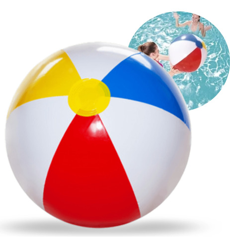 Pelota Playera Inflable Para Playa Y Pileta Clásica Mediana