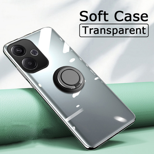 Capa Para Redmi 13x Transparente Anel+mica