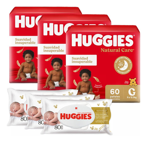 Huggies Supreme Care G X 3 + Toallitas Oleo Calcareo 80 X 3 Género Sin género