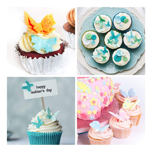 Molde Silicona Mariposas Porcelana Fría Fondant Pastelería Sin Eleccion