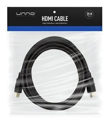 Imagen 2 de 2 de Cable Hdmi 7.5 Metros Unno Tekno Cb4125bk