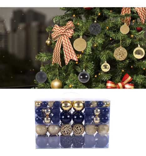 100x Bolas De Navidad Adornos Adornos Navideños Con Cuerda