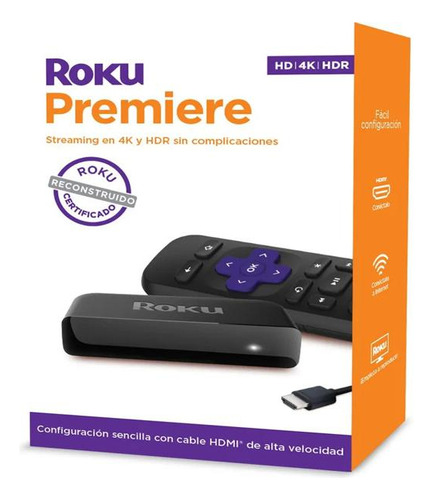 Dispositivo De Streaming Roku Premiere 4k (Reacondicionado) (Reacondicionado)