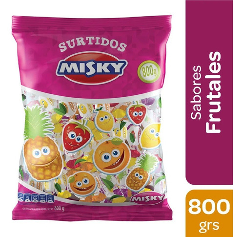 Caramelos Masticable Misky 800gr Frutales Surtidos Golosinas