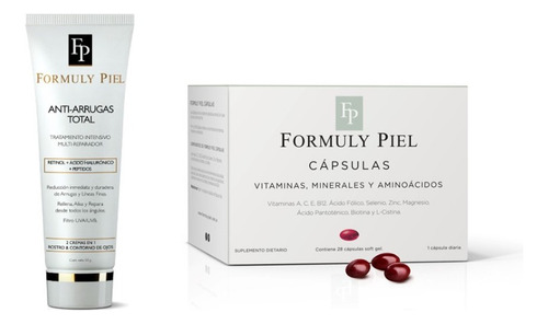 Kit Crema Antiarrugas Total + Cápsulas Antiage Formuly Piel