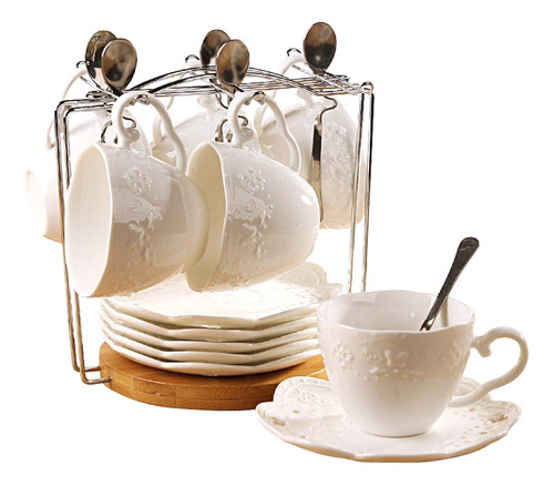 Juego De Tazas De Té Y Platillos De Porcelana 20 , 6 S